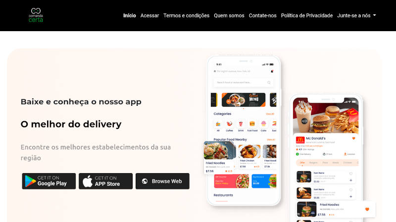 Site do aplicativo